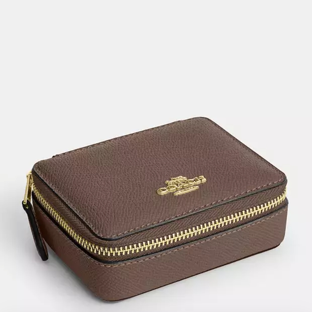 Coach Black Leather Pill Box